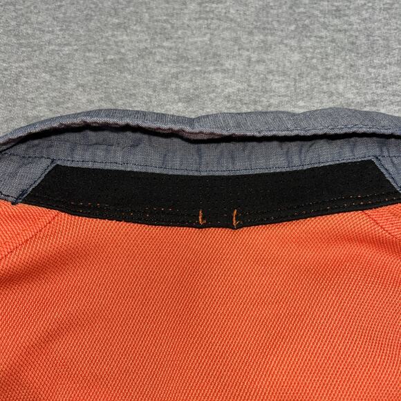 Nike Golf Tour Performance Dri-Fit Men's 2XL Orange Polo Hidden Collar Button - Picture 9 of 11